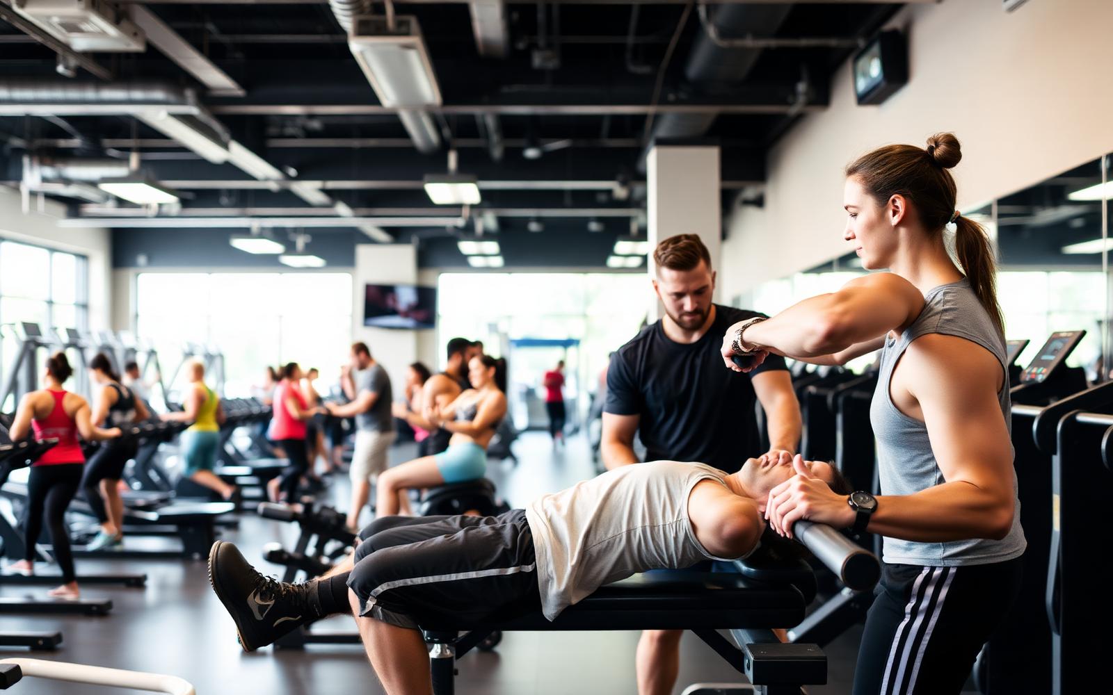 Modern fitness studio