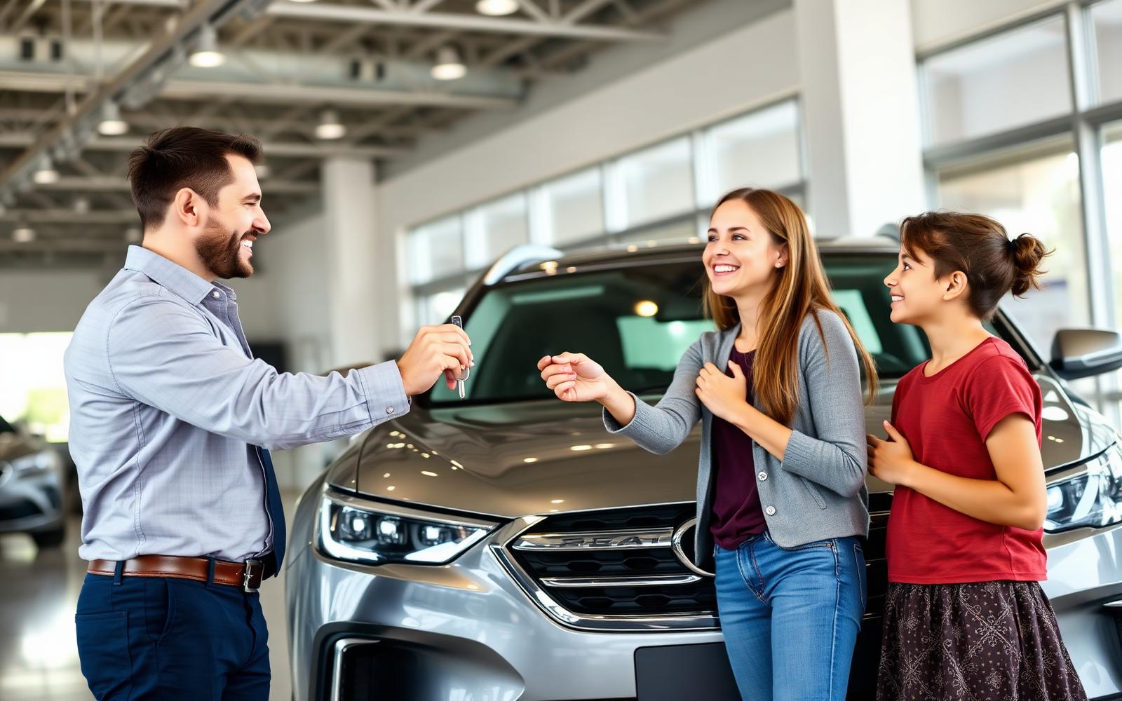 Modern auto dealership